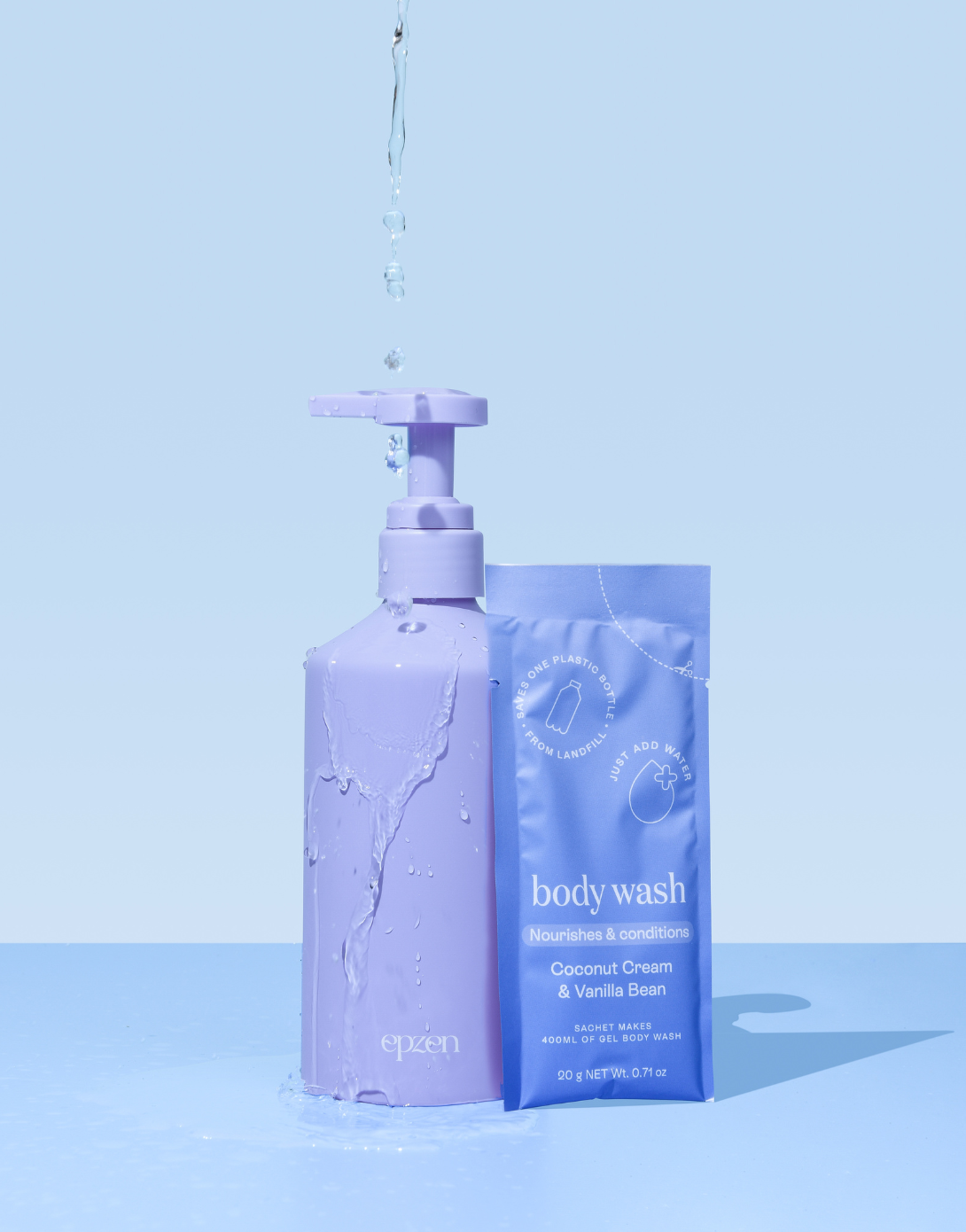 powder-to-gel body wash starter pack